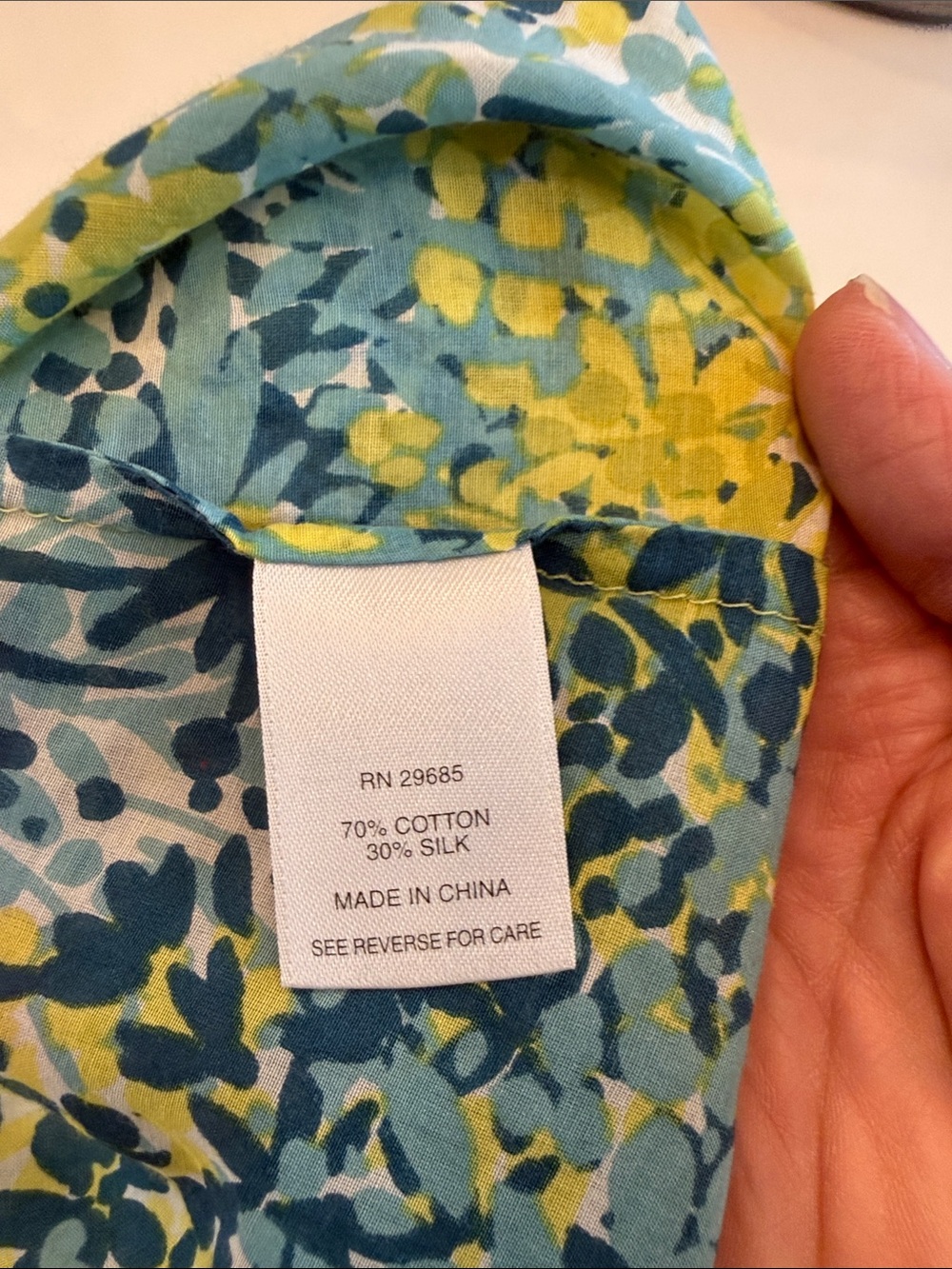Pendleton Yellow & Teal Floral Ruffle-Front Button Tank - Picture 8 of 8
